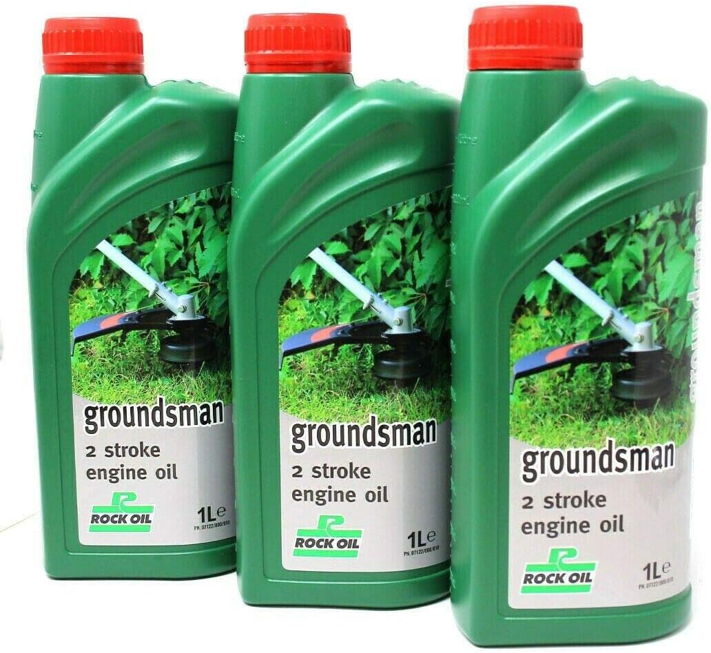 Rock Oil 3 litres Groundsman 2 Stroke Engine Oil Low Smoke Chainsaw