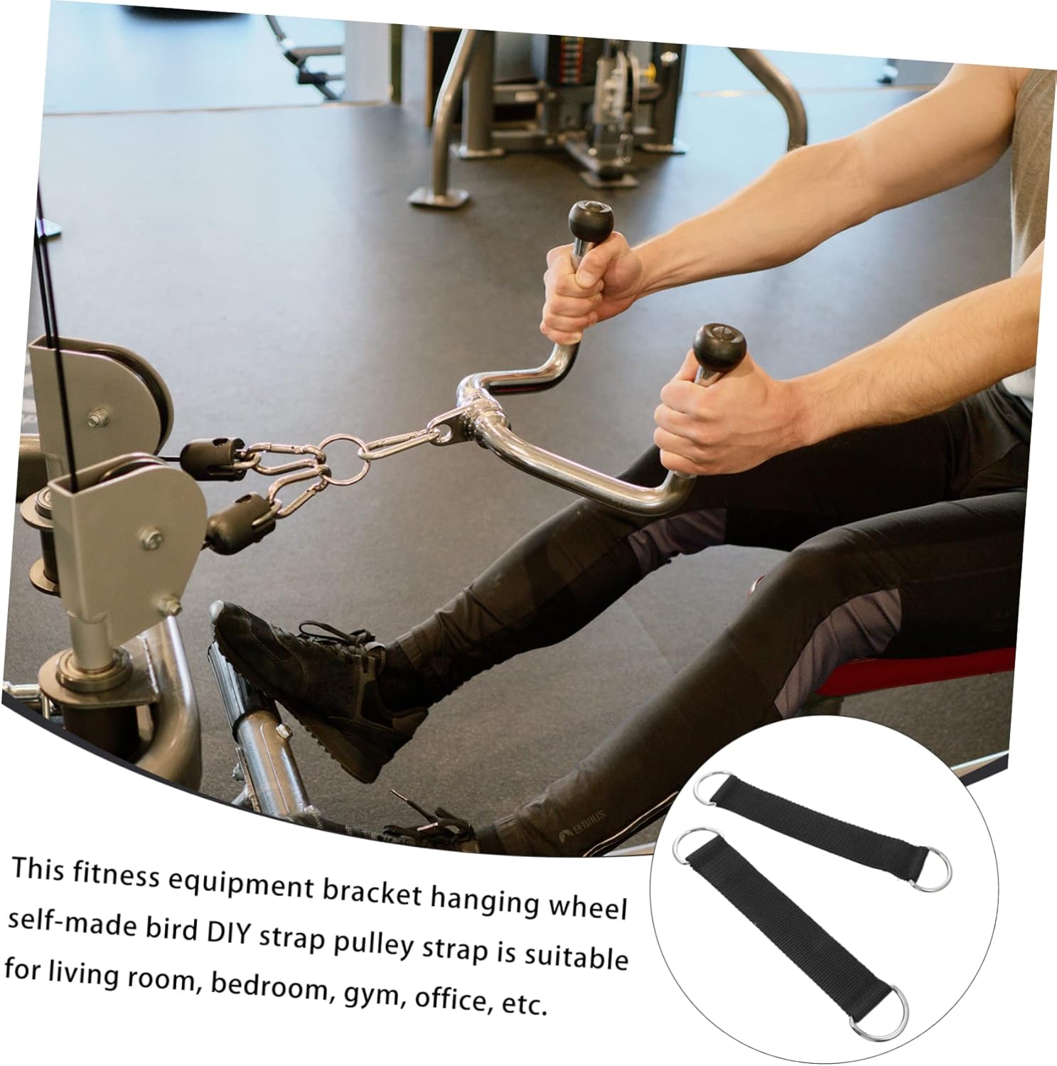 Happyyami 14 Pcs Pulley Straps Saucer Swing Straps Hammock Hanging Straps Tree Swing Accessories Swing Hanging Strap Swing Hanging Rope Tool Stand Outdoor Polyester Cable Accessories Fitness