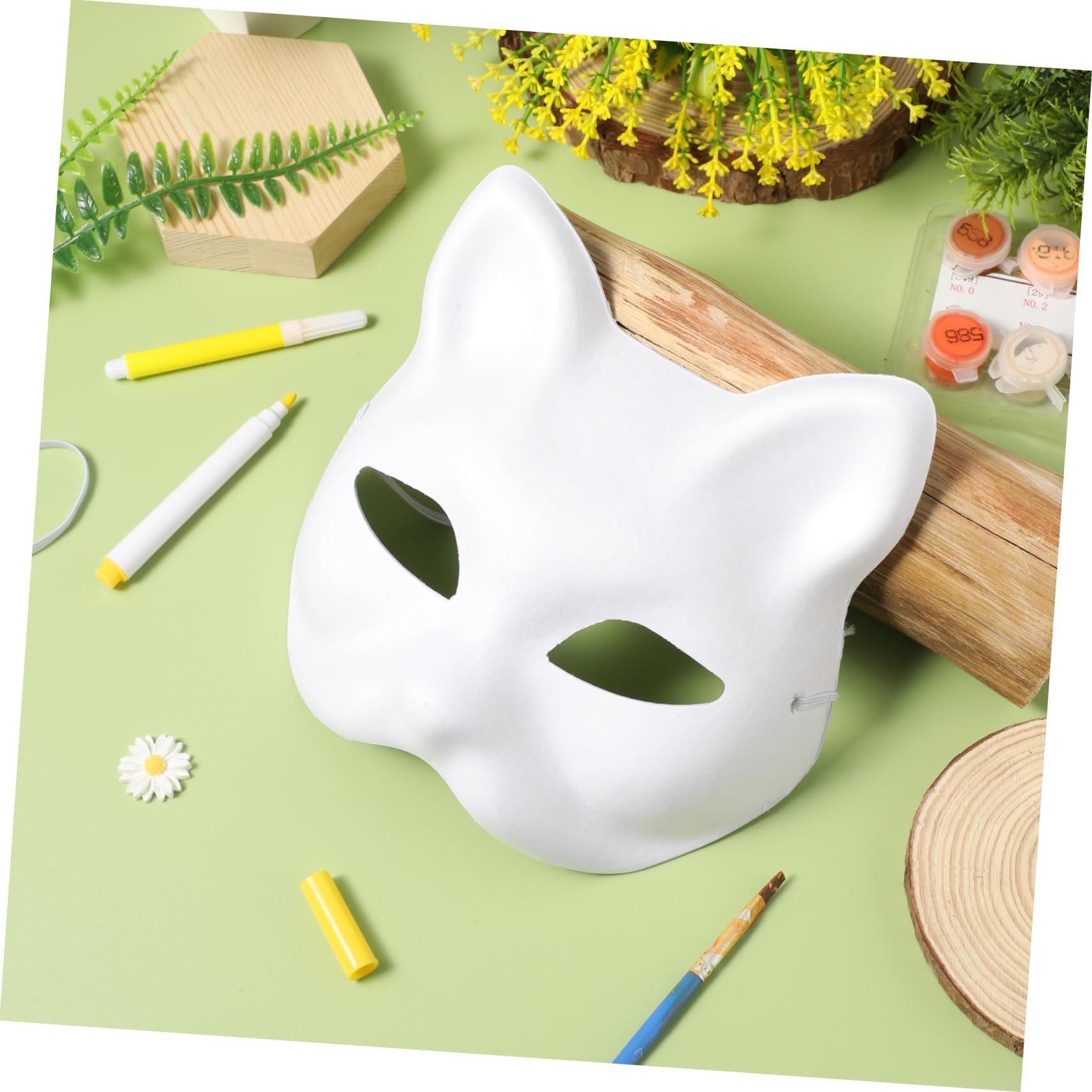Homoyoyo 20pezzi Maschere Per Diy Maschere Vuote Per e Cosplay Ecologica Cat Face Per e