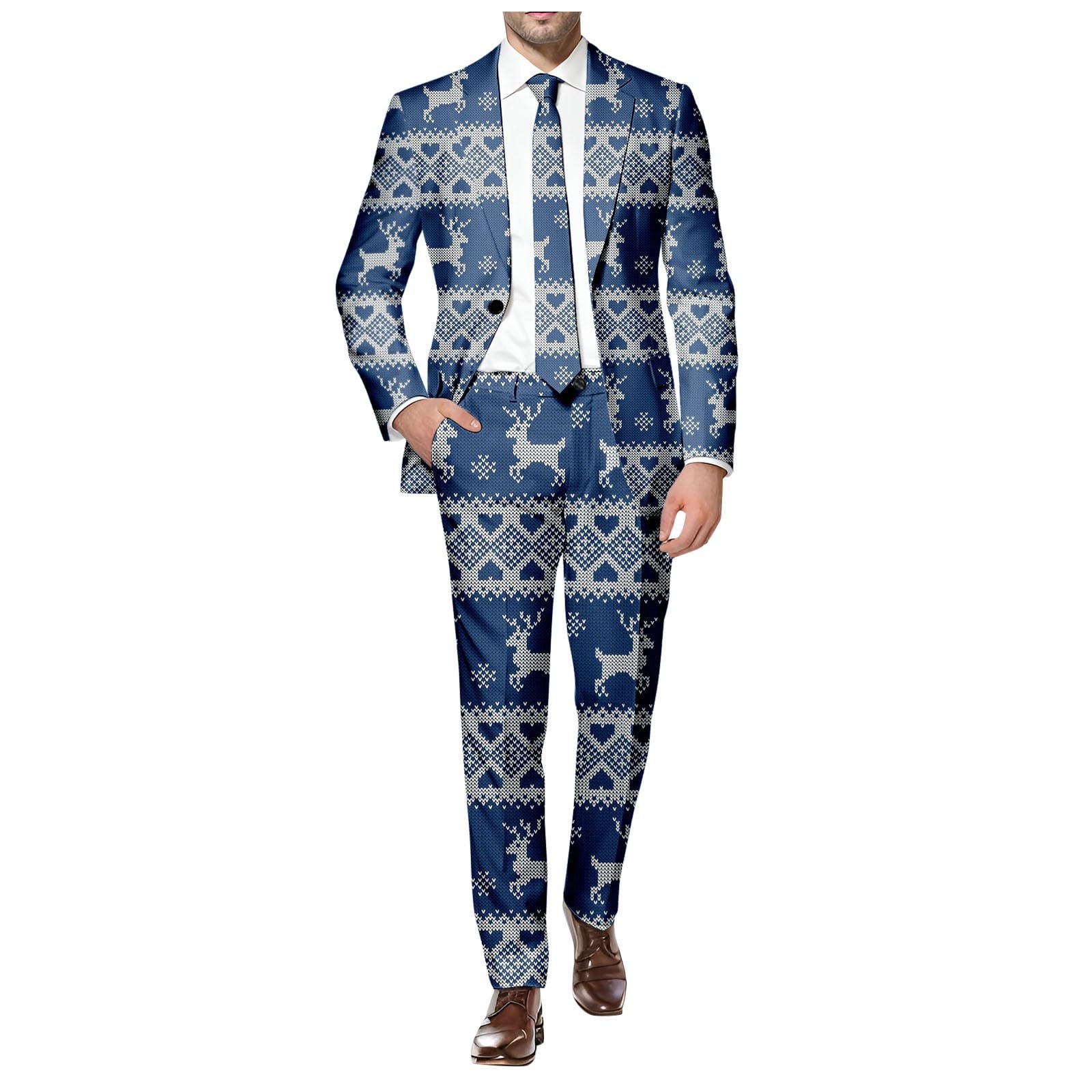 Giacca Uomo Natale-Giacca Natalizia da Uomo Maglietta Casual con Stampa A Tema Natalizio, Girocollo, Motivo A Sangue, Taglie Forti, Tinta Unita, Abbigliamento da Ballo
