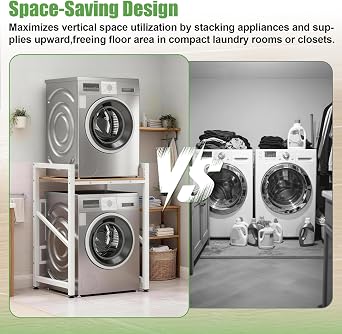 Drum Washing Machine Storage Rack,400KG Load Height Adjustable Dryer Stand