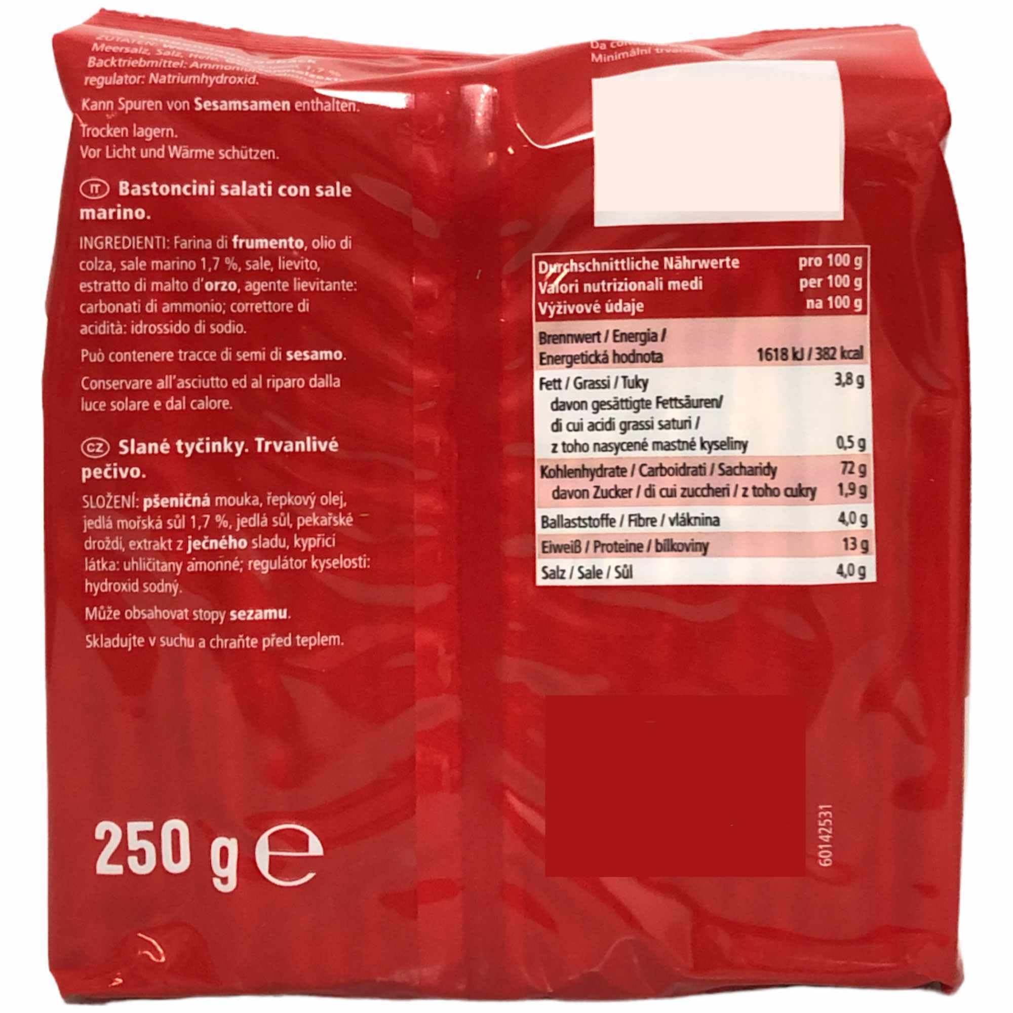 Jeden Tag Salzstangen mit Meersalz VPE (28x250g Packung) + usy Block