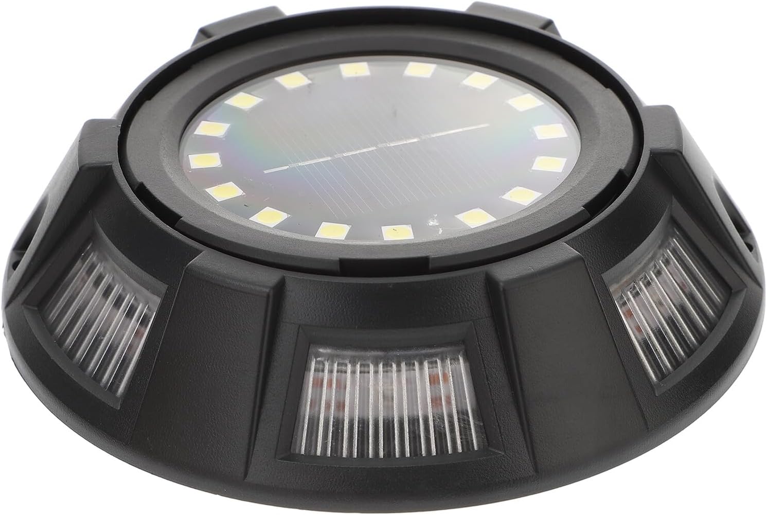 4Pcs Solar Garden Landscape Lights In-ground Patio Decor Outdoor Walkway Lighting with Rotatable Side Glow Solar-Powered Lawn Pathway Floor Lamps for Safety and Ambiance