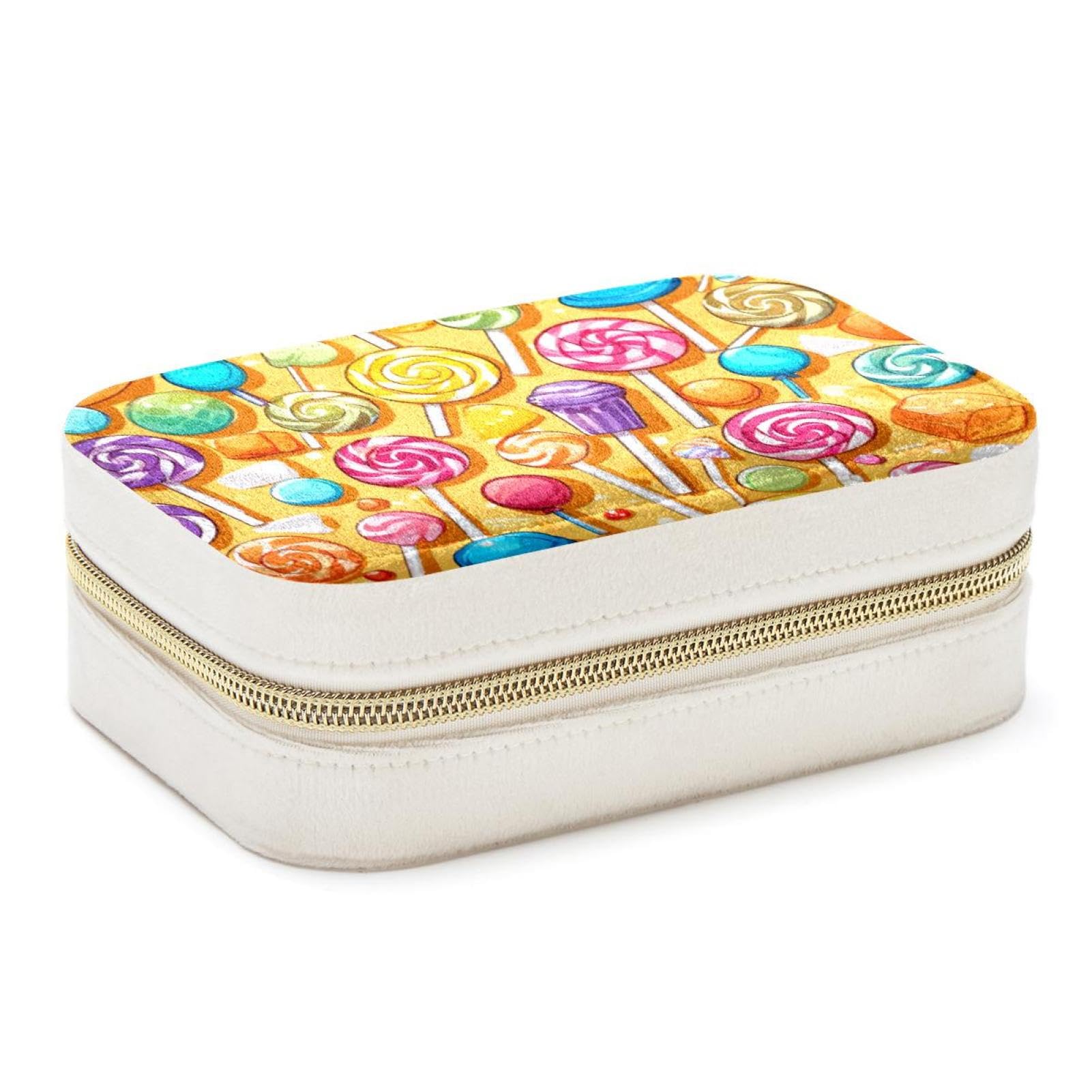 Boîte à bijoux anti-nœuds, étui de rangement voyage portable pour colliers et bagues jaune