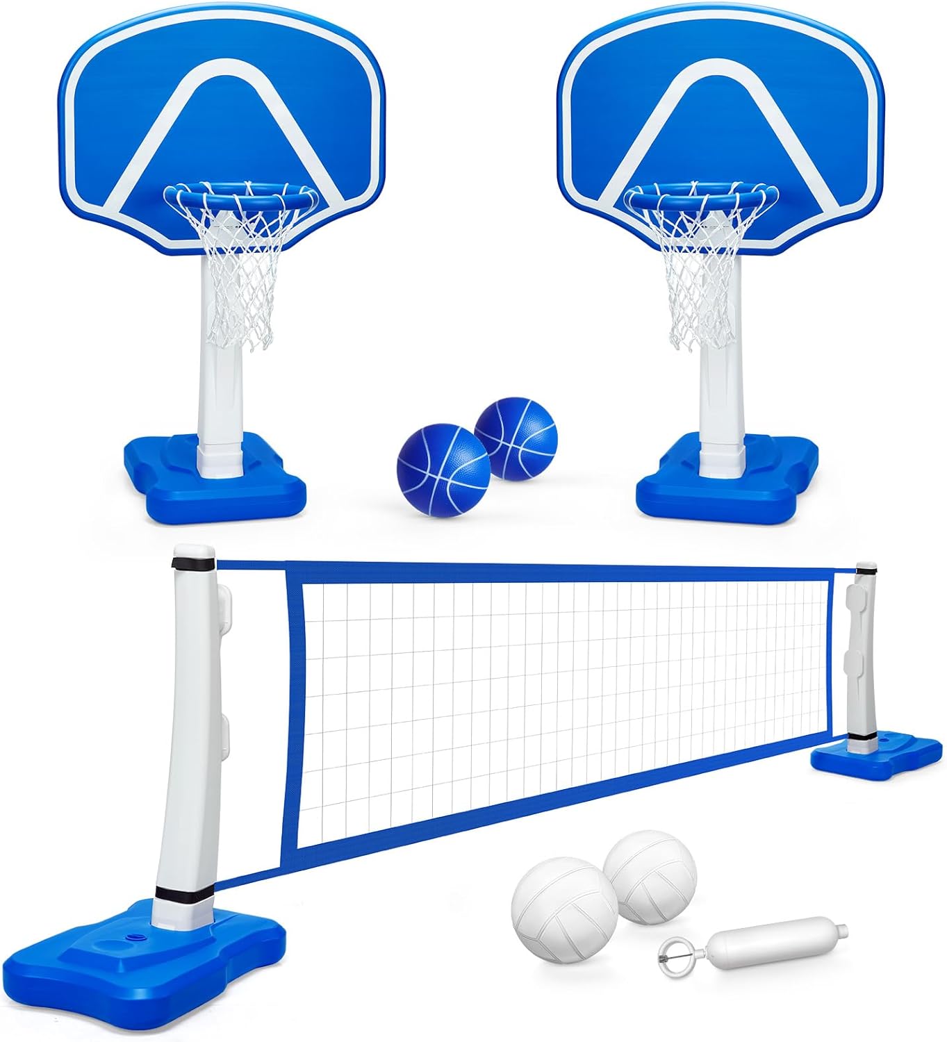 Pool Basketball and Volleyball Set, Swimming Basketball