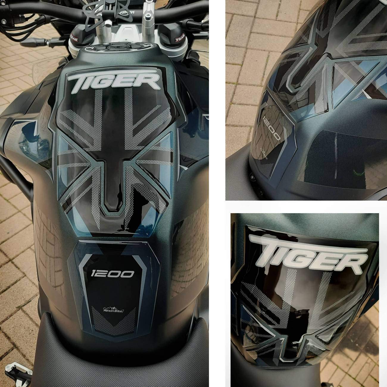 ADESIVI LATERALI MOTO 3D RESINATI COMPATIBILI CON TRIUMPH TIGER 1200
