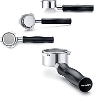 Vista 19 de Normcore 51mm Portafiltro Sin Fondo Desnudo de 2 Orejas Compatible con Delonghi ECP3420/EC155/BCO430/EC260 con Mango de Aluminio Anodizado