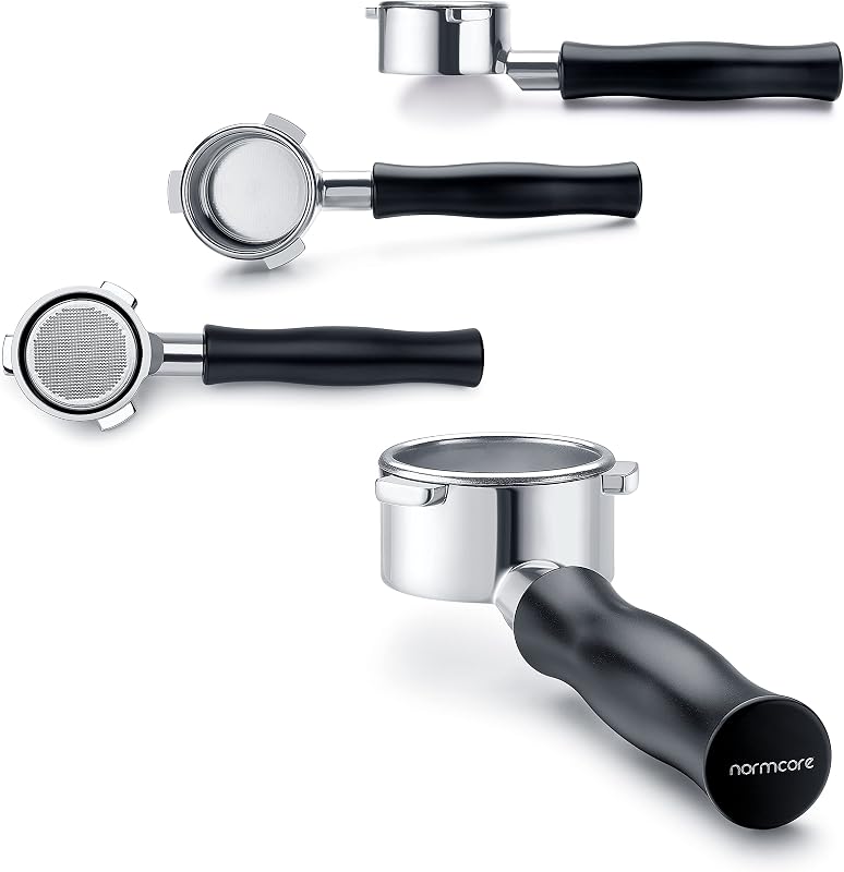 Normcore 54mm Bottomless Portafilter, Naked Portafilter Fits Breville Sage Barista Express Machines, 18g Filter Basket Included