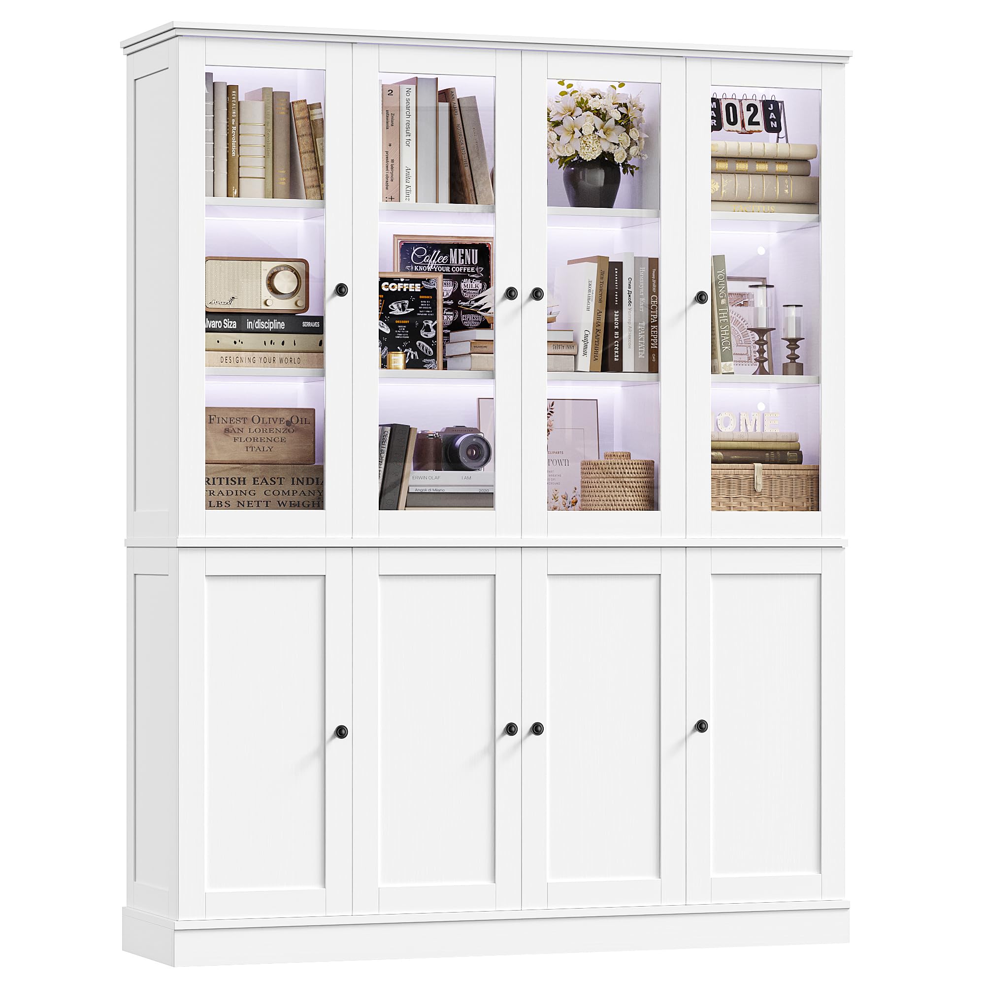 Amazon.com: FACBOTALL 74'' Kitchen Pantry Cabinet, 63'' Wide Large