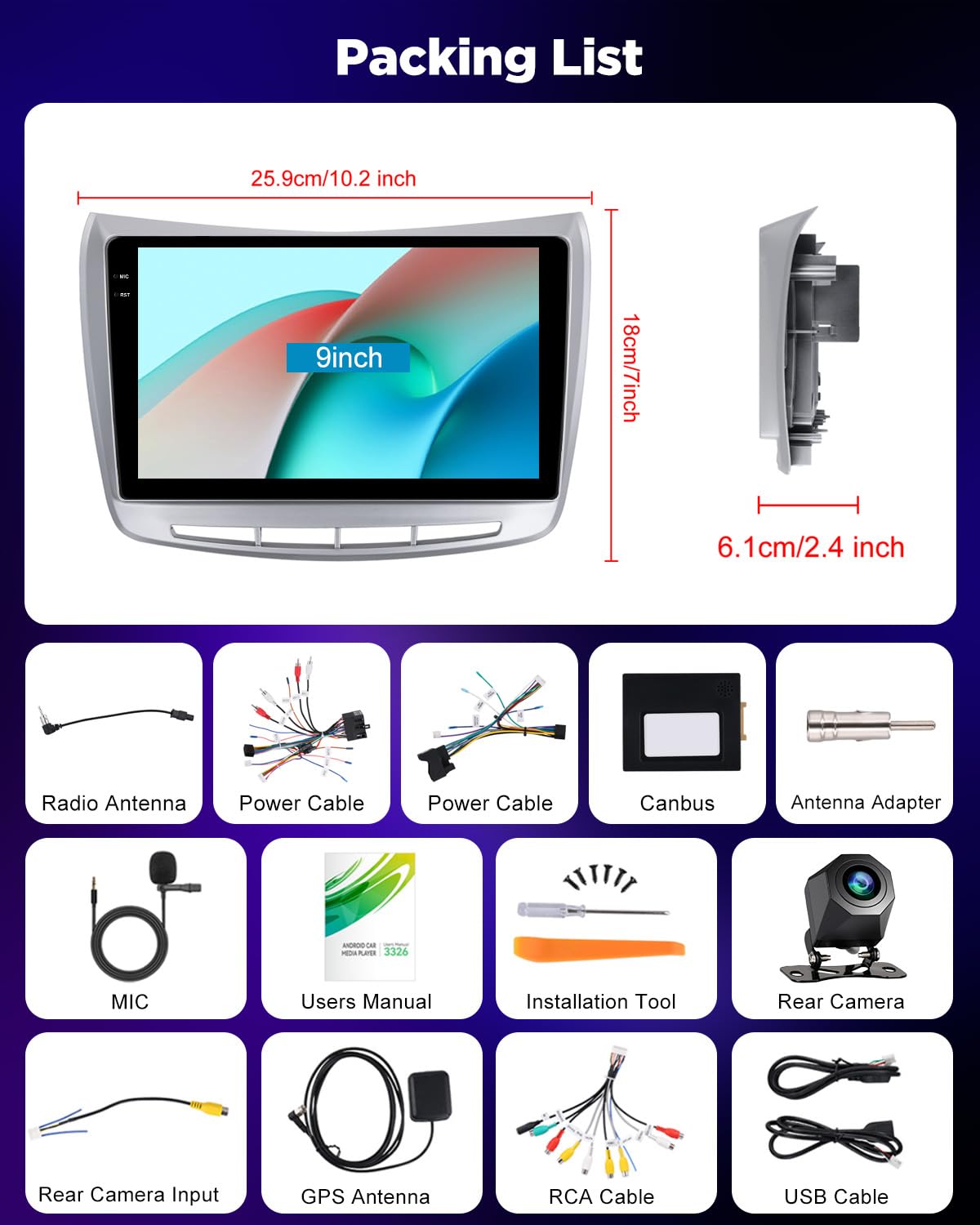 NHOPEEW 4+64G Android Autoradio per Lancia Delta 2009-2019 con Wireless Carplay e Android Auto - Schermo incell da 9 pollici Supporto WiFi GPS Comandi al volante + Telecamera di retromarcia, Canbus