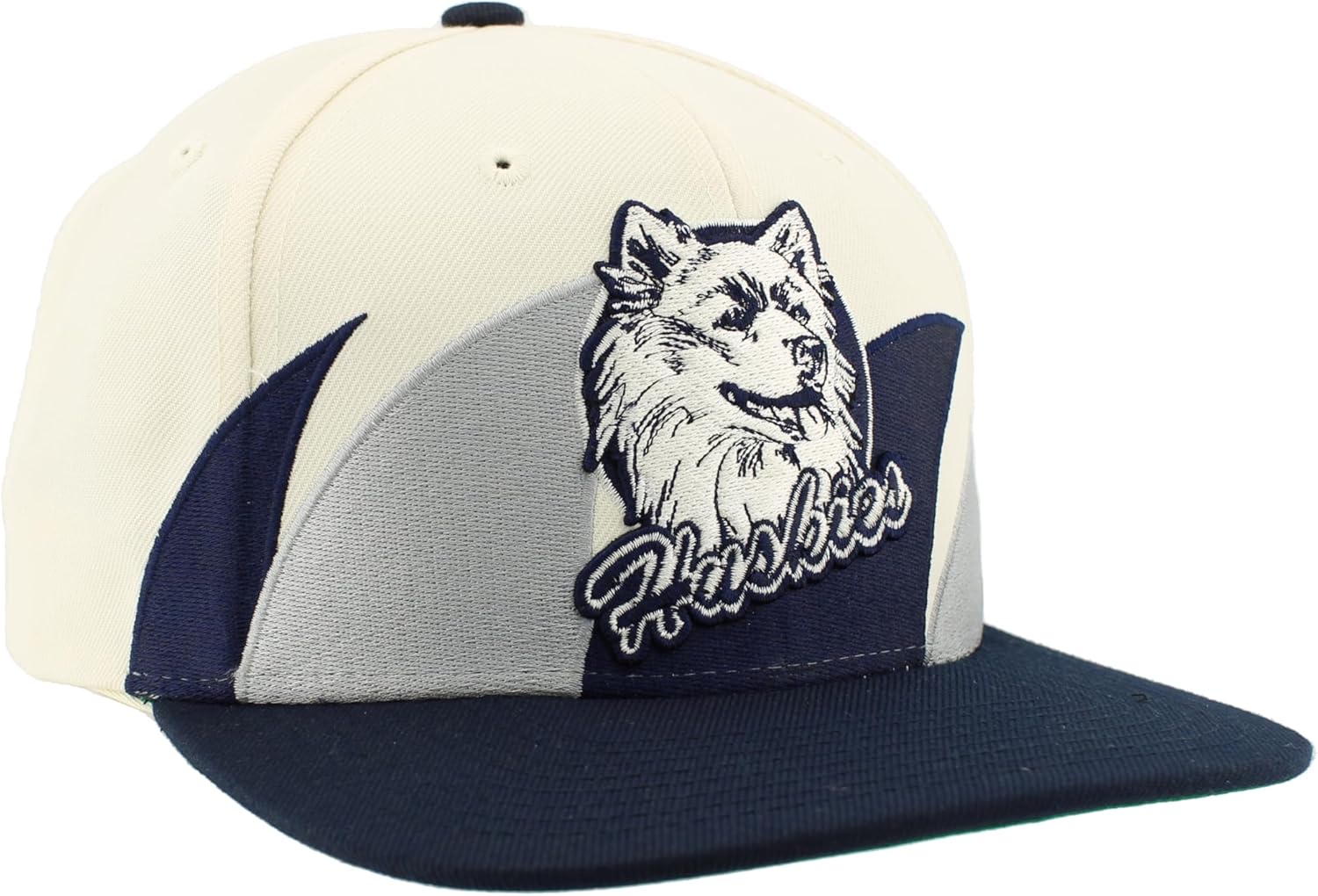 Connecticut Huskies NCAA Officially Licensed Hat Flat Snapback Z11 Retro Sharktooth - Image 5