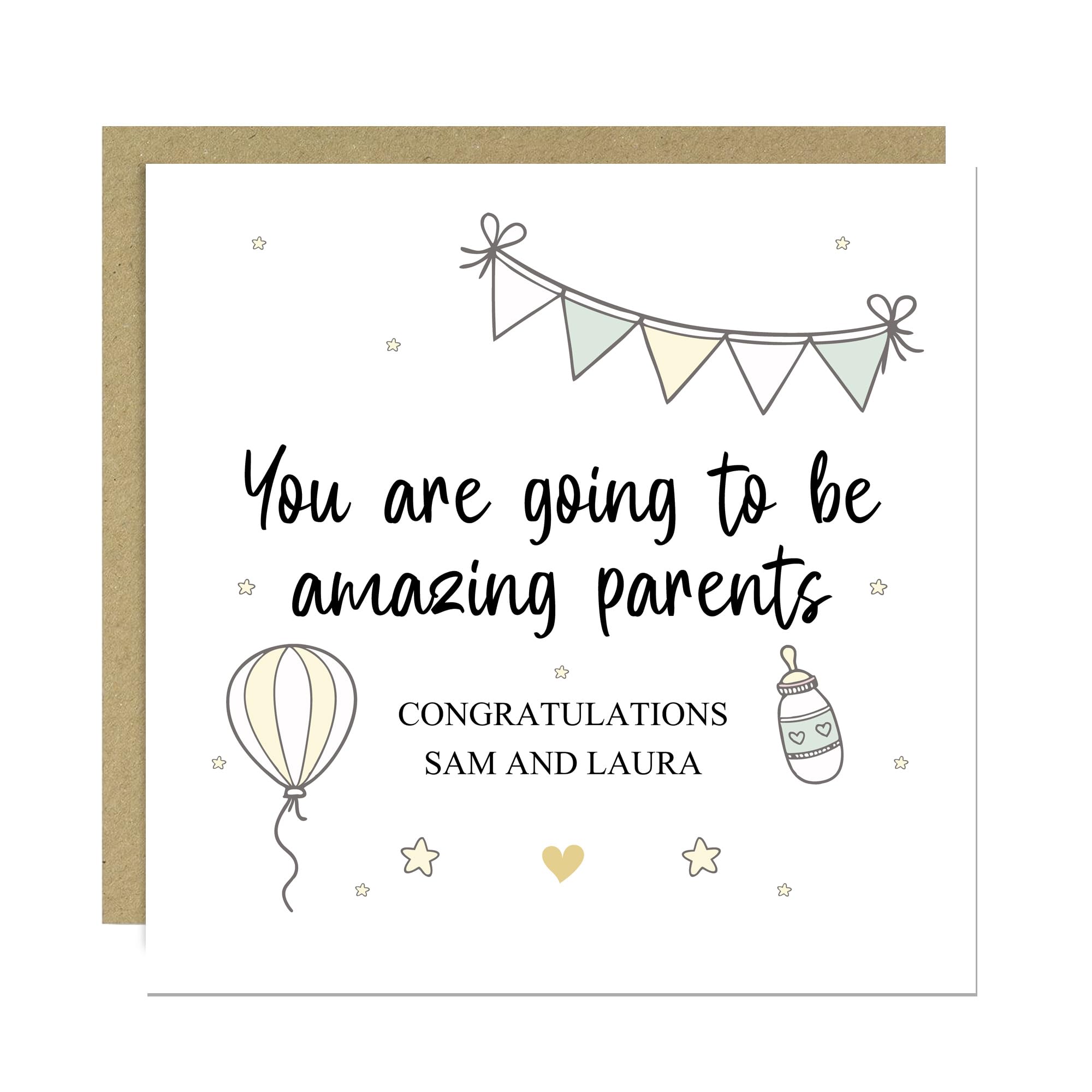 RED OCEAN Personalised Pregnancy Card You Are Going To Be Amazing Parents Congratulations Card Parents To Be Mummy Daddy With Envelope