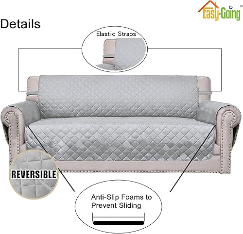Miniatura 926 de Easy-Going - Funda reversible para sofá, resistente al agua, con varillas de espuma y correas elásticas, protector de muebles para mascotas y perros