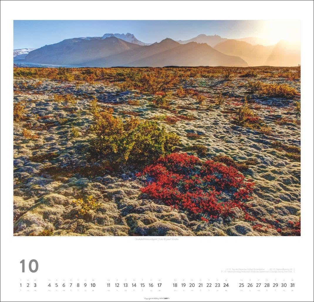 Island Kalender 2027 - Insel aus Feuer und Eis: Wandkalender XXL mit 12 atemberaubenden Fotos von Islands Gletschern, Vulkan-Landschaften und ... Schäfer. Kalender im Großformat 48 x 46 cm