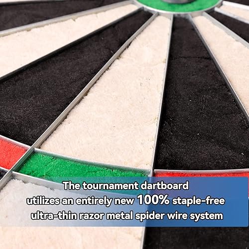 Miniatura 10 de GSE - Juego de diana de 18 pulgadas con seis dardos de punta de acero de 17 G excelente juego de diana para adultos y niños adecuado para interiores