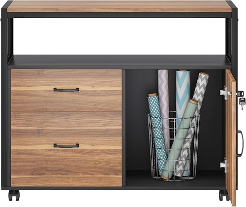 Vista 5 de Tribesigns Escritorio ejecutivo de 63 pulgadas con archivador reversible, escritorio de oficina grande en forma de L con cajones, estación