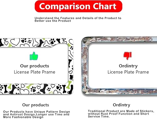 Miniatura 10 de Marco de matrícula de flores de cerezo, marcos florales para placa de automóvil, marcos decorativos de aluminio para placa de matrícula de metal de