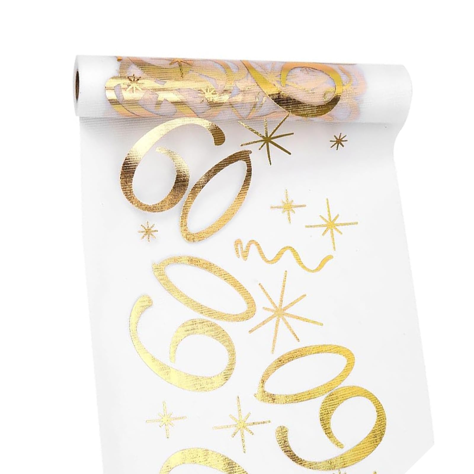 APGLSXY Table Runner for Comings of Age Celebration Birthday Party Decoration Milestones Anniversary Event Design Gold Table Runner for Birthday Party