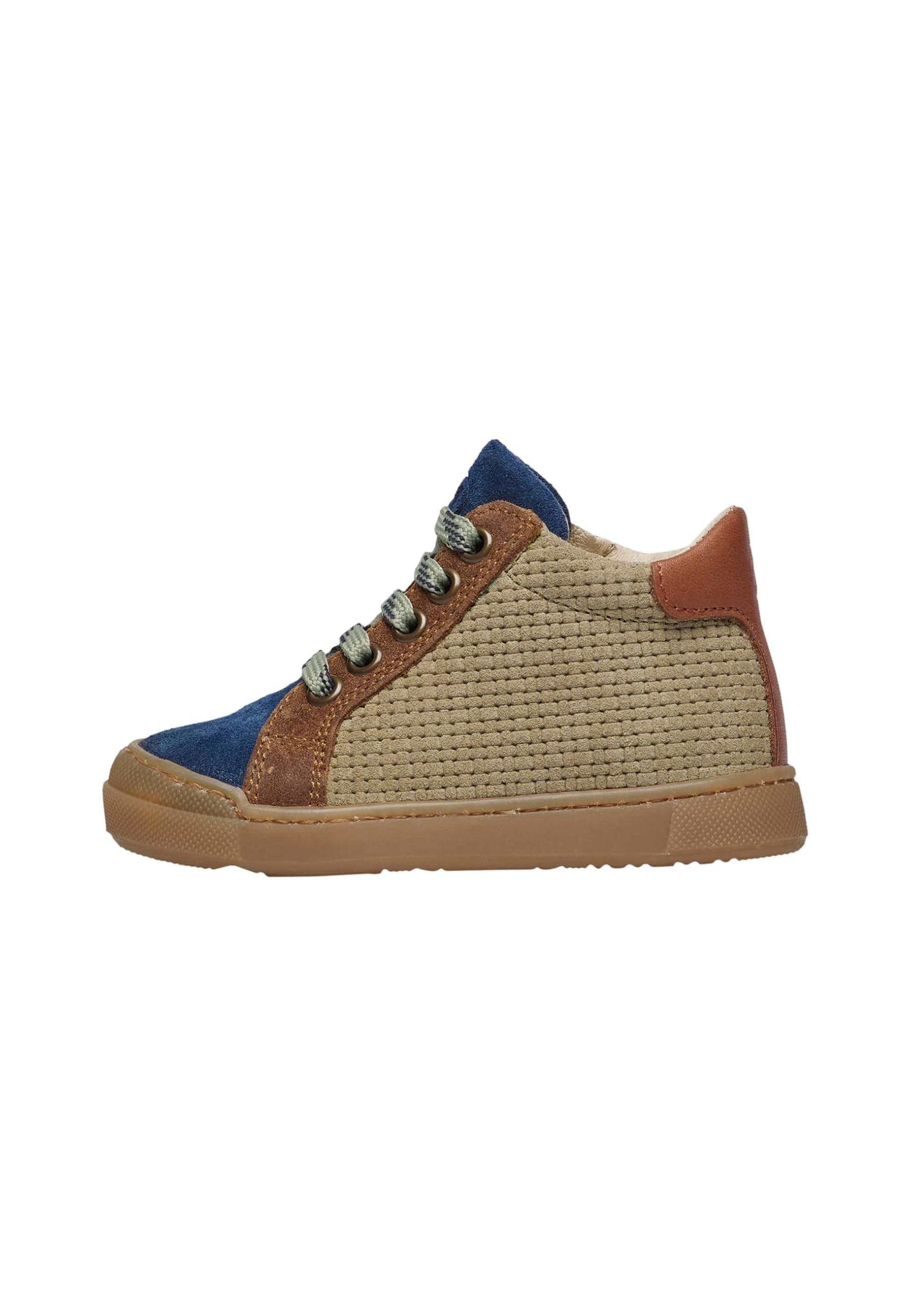 Naturino Leather and Suede Sneakers, Blue, 6.5 UK Child