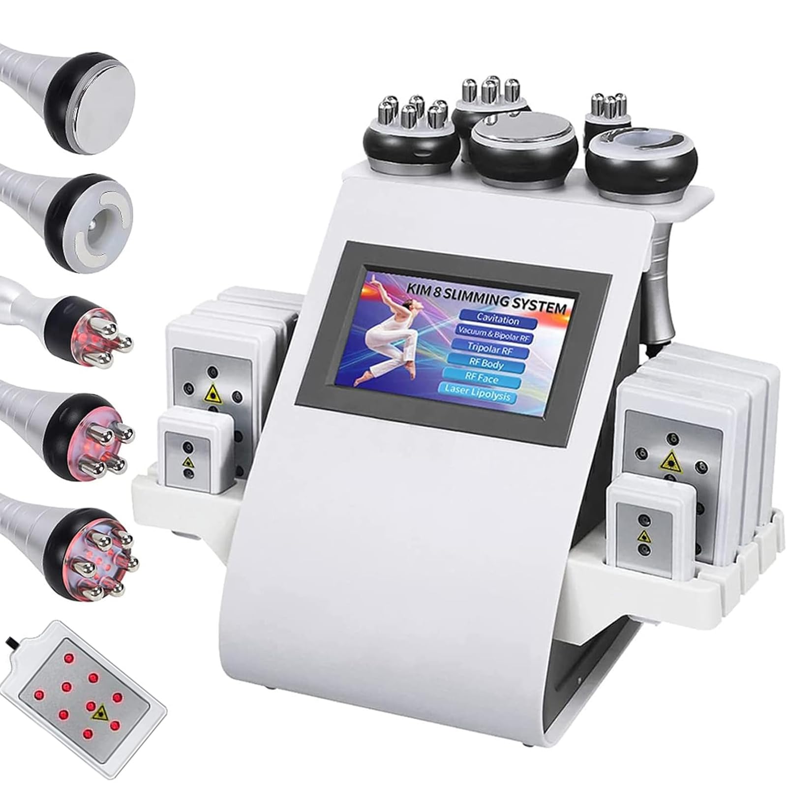 Macchina per cavitazione 6 in 1, Hbealifee Body Beauty Machine, massaggiatore professionale a radiofrequenza, dispositivo di riduzione del vuoto per braccia, vita, coscia, anca, gamba, corpo
