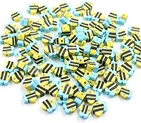 Vista 24 de 100 piezas de cuentas de arcilla polimérica Heishi espaciadoras mixtas, suministros para hacer pulseras, pendientes, collares de bricolaje