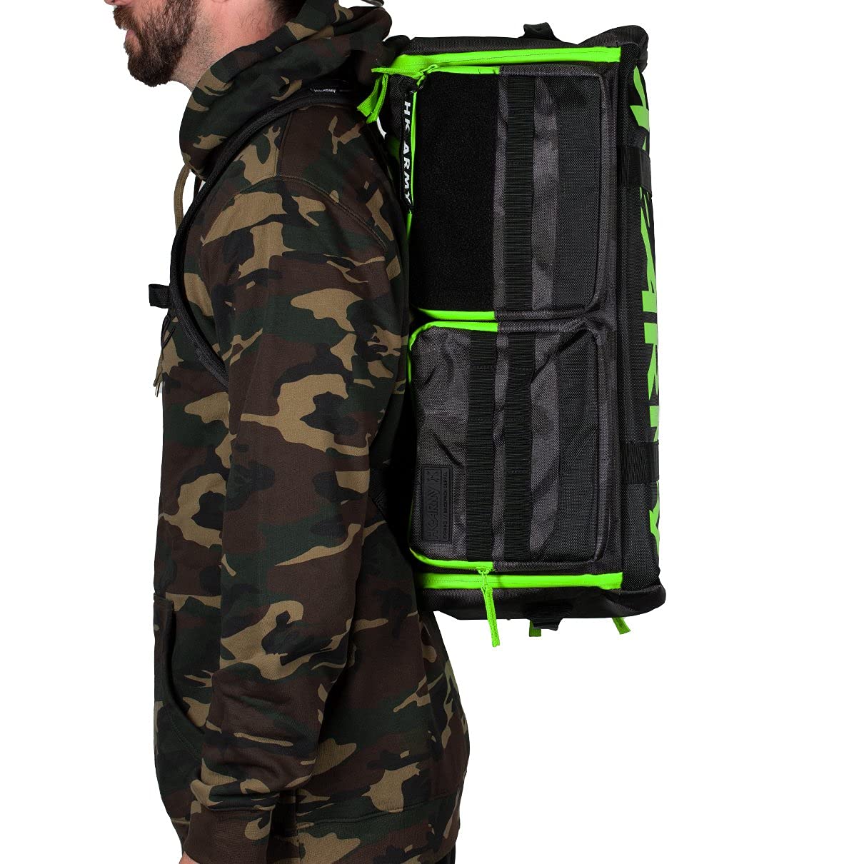 Sac à Dos Paintball HK Army Expand Gearbag - Couleur Linceul Noir/vert, Neuf