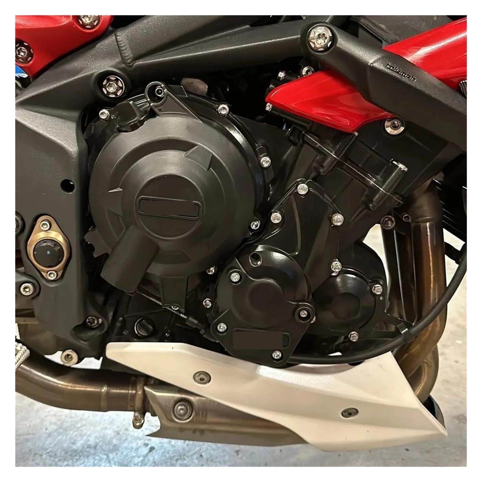 Coque de protection moteur moto Pour T&riumph Daytona 675R 2011-2012 couvercle de Protection du moteur Street Triple 675 (R) 2011-2016 boîtier de moteur de moto économiseur de Protection SCSTHRCRA(1 S