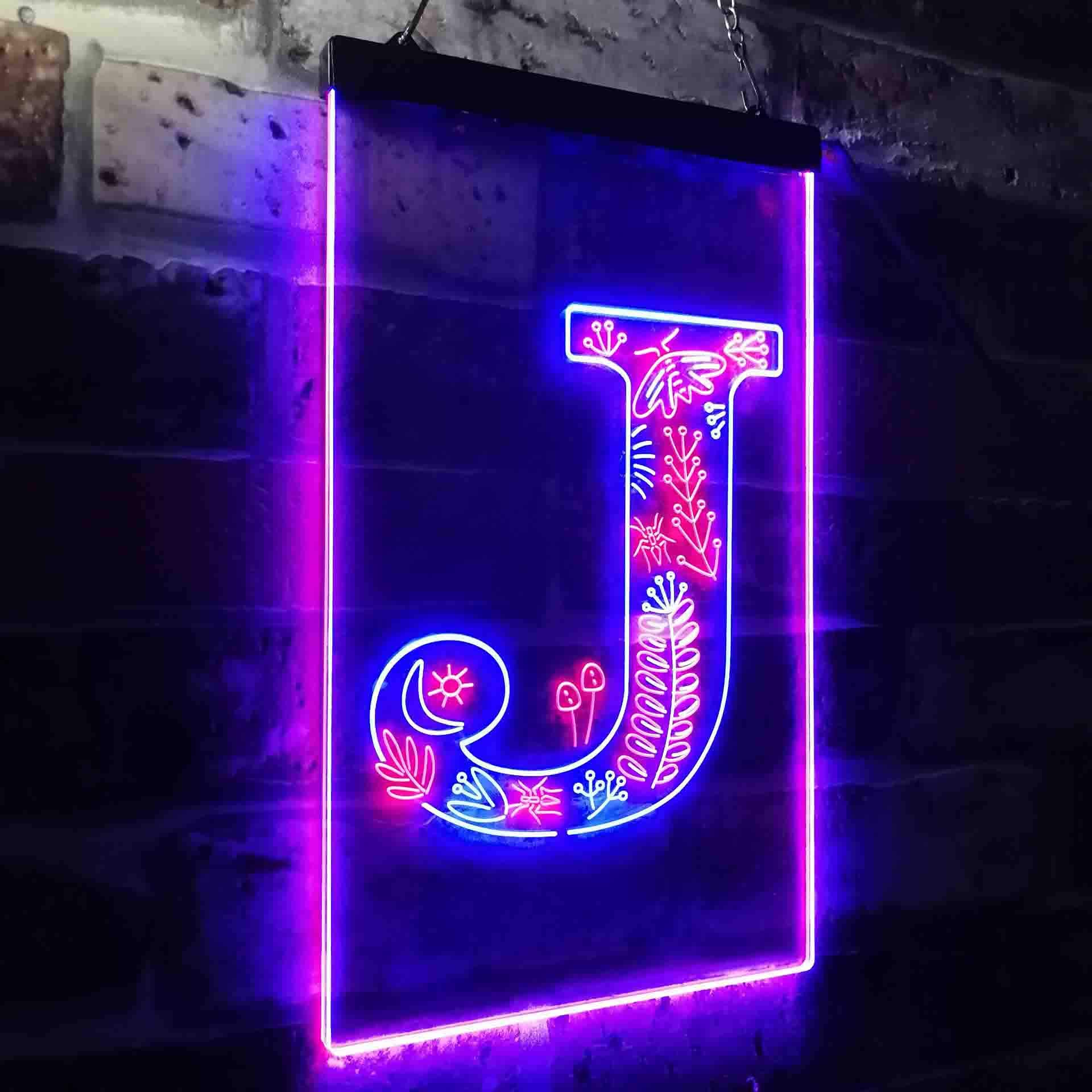 Amazon.com : ADVPRO Letter J Initial Monogram Family Name Dual