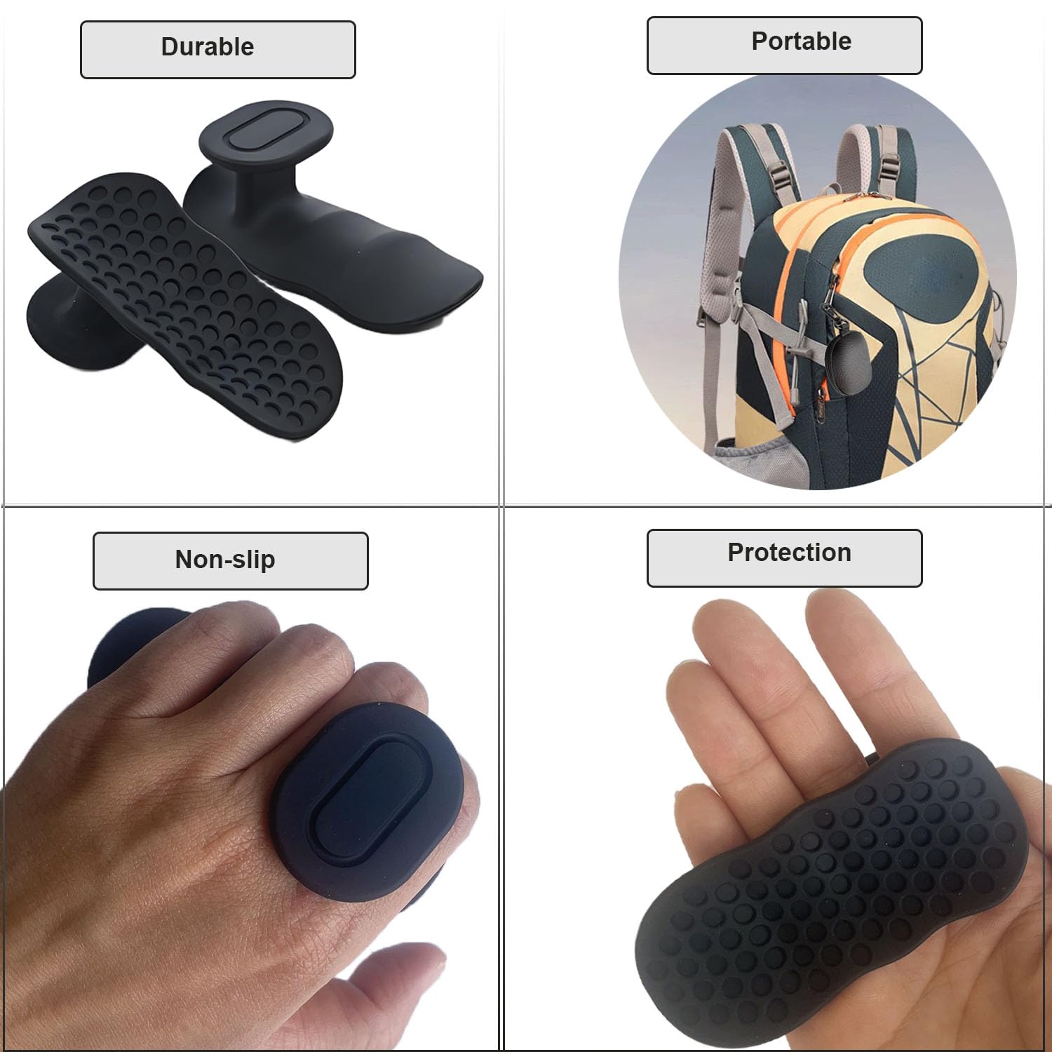 Poignées Antidérapantes Silicone Cross Training – Protection Paume Haltérophilie Sans Doigts