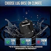 Vista 4 de Wheel Accessories Parts Juego de 20 tuercas negras de extremo abierto de 1/2 pulgada de largo, asiento de cono de bellota 13/16 hexagonal, tuerca