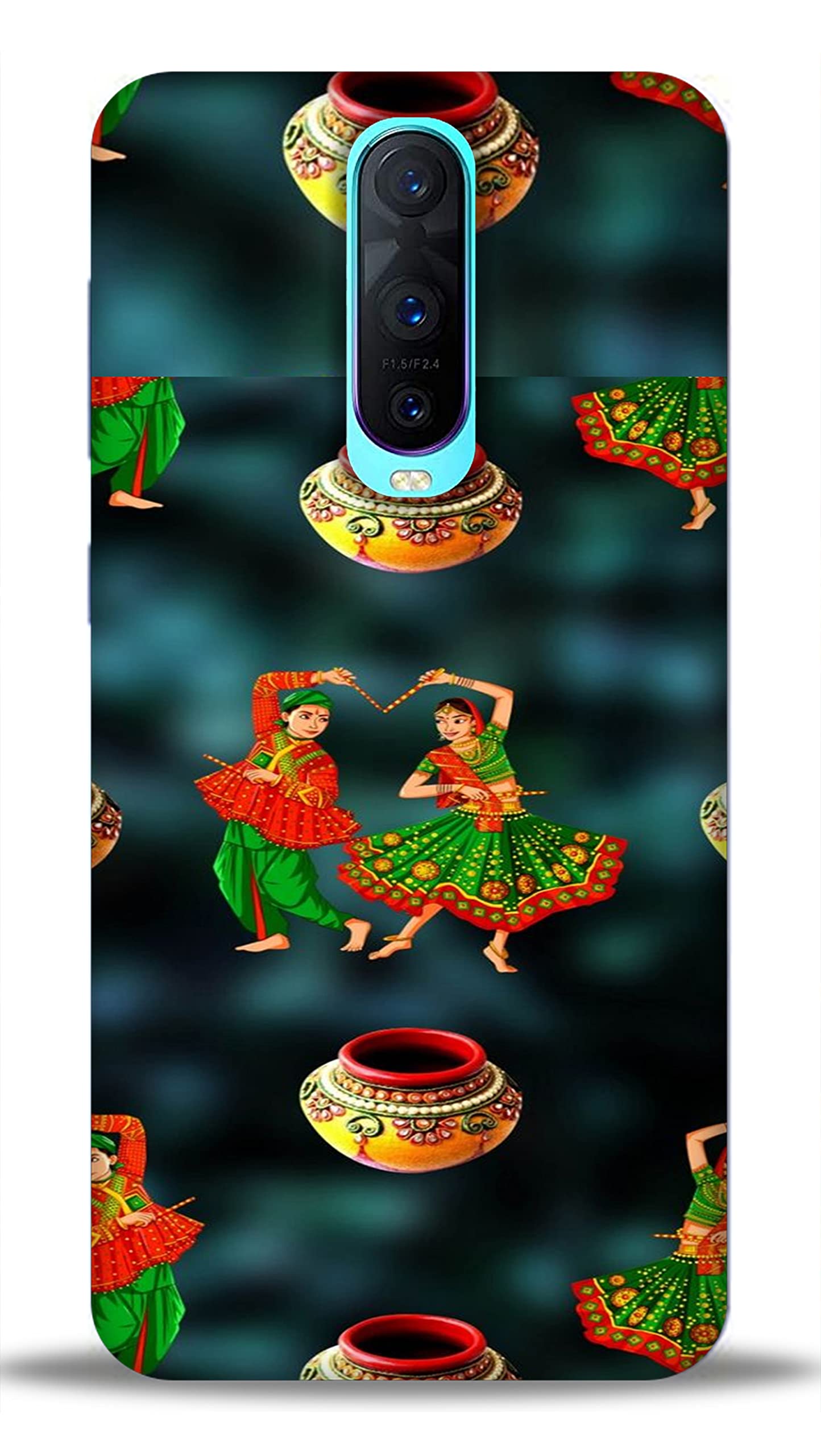 Silence Oppo RX 17 Pro/Oppo R17 Pro Designer Printed Mobile Hard Back Case Cover for Oppo RX 17 Pro/Oppo R17 Pro |Indian Dance Vectors|