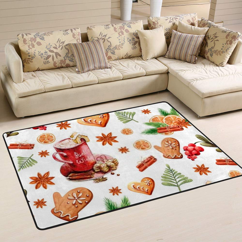 Tapis aquarelle pain d'épices Ruchen pour la magie de Noël au salon