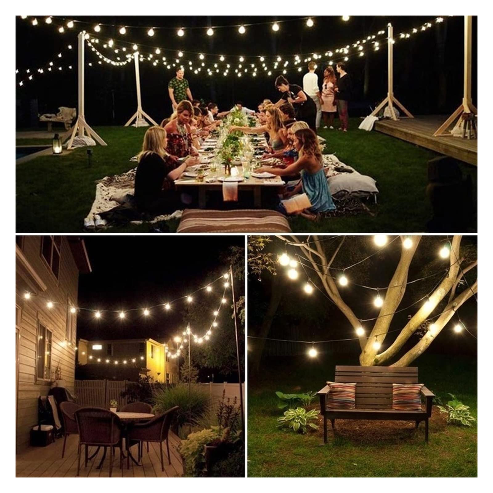 Lampy solarne do ogrodu zewnętrznego Światło słoneczne Kryształowa kula 5 M/7 M/12 M/łańcuchy świetlne LED Fairy Lights Girlandy na świąteczną dekorację na zewnątrz. Na patio, podwórko, ścieżkę (Col