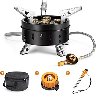 Odoland 11000W Camping Gas Stove Burner Adjustable Ultraligh