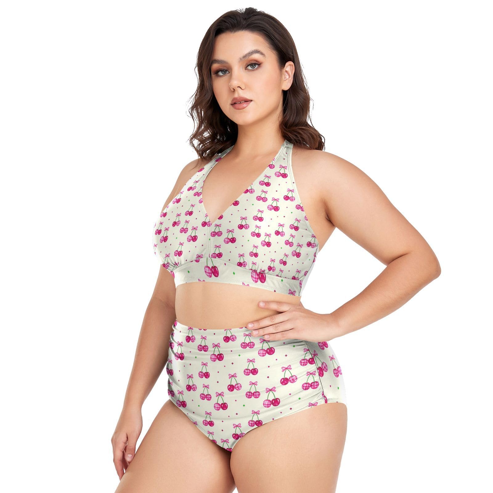 FRODOTGV Curvy damskie dwuczęściowe zestawy kąpielowe L-4XL