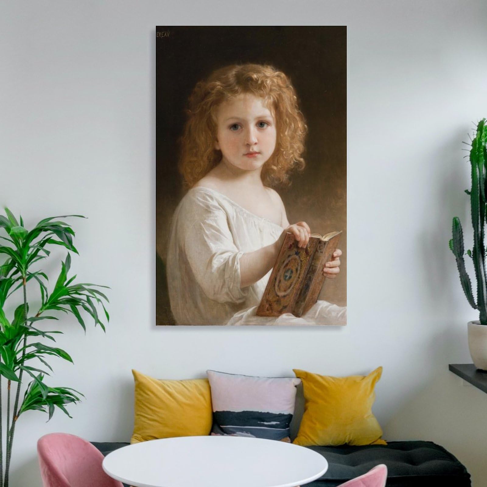 Amazon.com: The Story Book by William-Adolphe Bouguereau Canvas