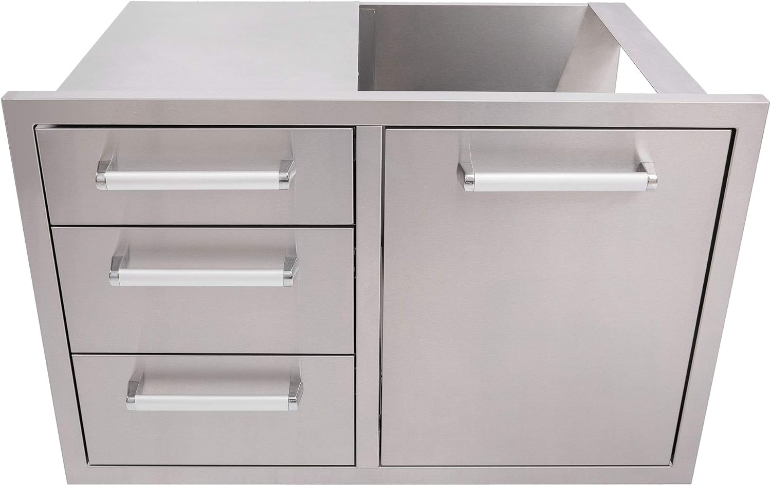 Bonfire Outdoor Kitchen Triple Drawer & Trash Drawer Combo, 304 Stainless Steel, CBATDT