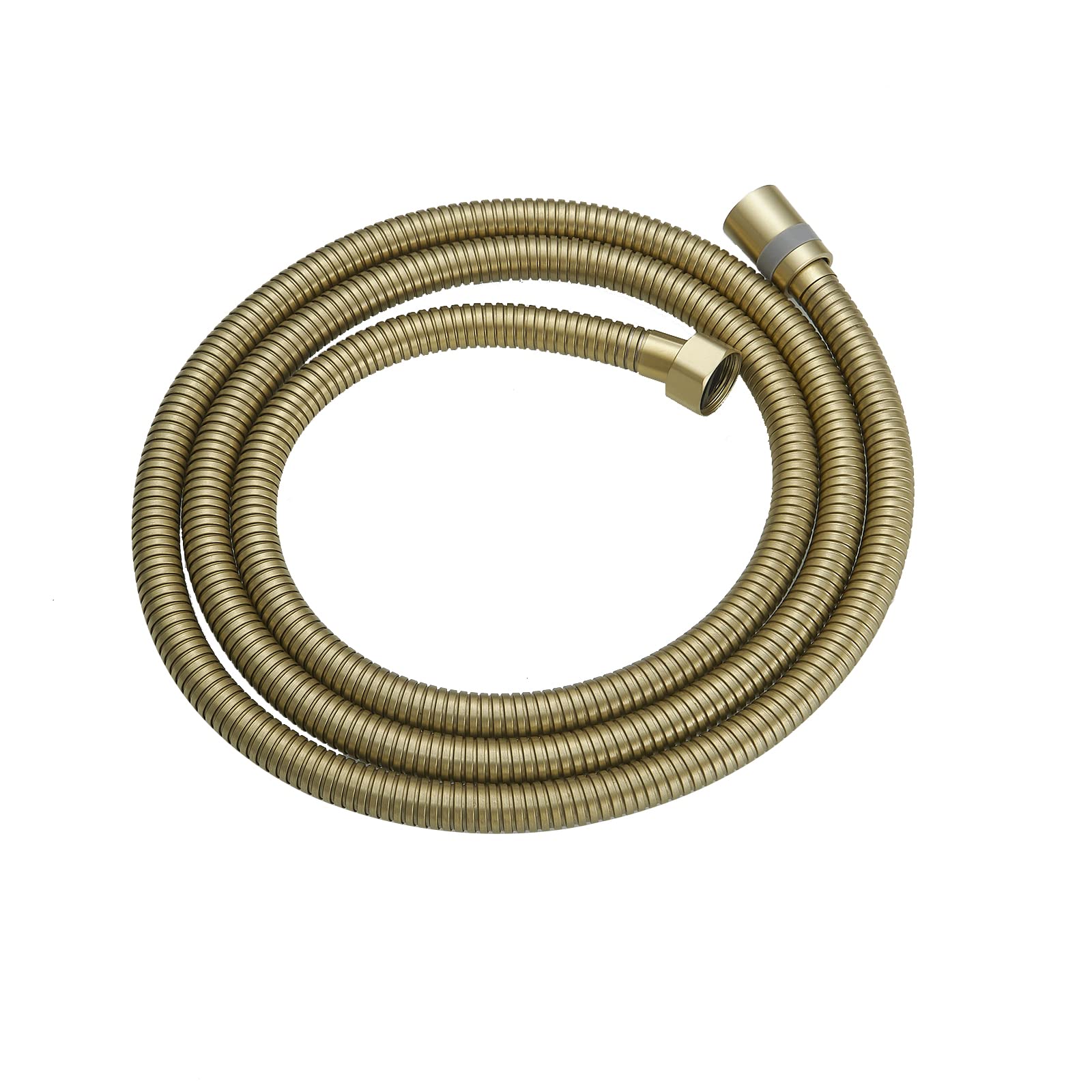 BWE 70" Extra Long Brushed Gold Handheld Shower Hose – Stainless Steel With Brass Fittings, Flexible & Kink-Free