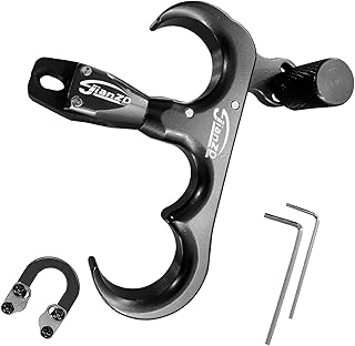 Compound Bow Aid Releaser and D Loop Rope，Adjustable Can Rotate 360° Thumb Release Bow Aluminum Alloy Aids，Archery Release Aids ，Adult Archery