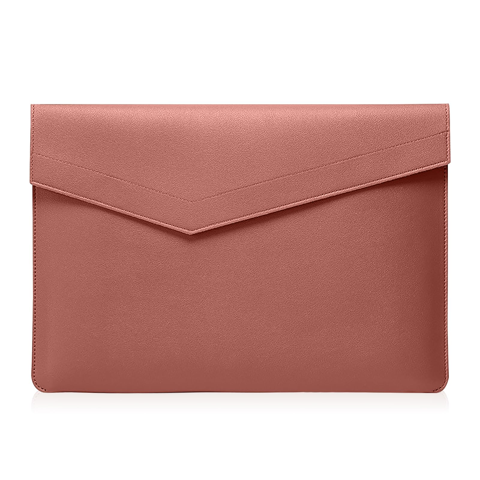 HinZann 15-16 Zoll Laptoptasche Hülle für MacBook Air 15 M5/M4/M3/M2 / MacBook Pro 16 M5/M4/M3/M2/M1 Pro/Max, 15 15,6 16 Zoll Laptophülle, Leder Leichtgewicht Computer Schutzhülle - Rosa