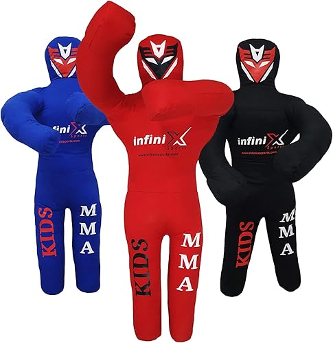 Miniatura 7 de Maniquí de Jiu Jitsu Brasileño para Niños Jóvenes MMA Boxeo Jiu Jitsu Brasileño - 43.3 in Sin Relleno Azul