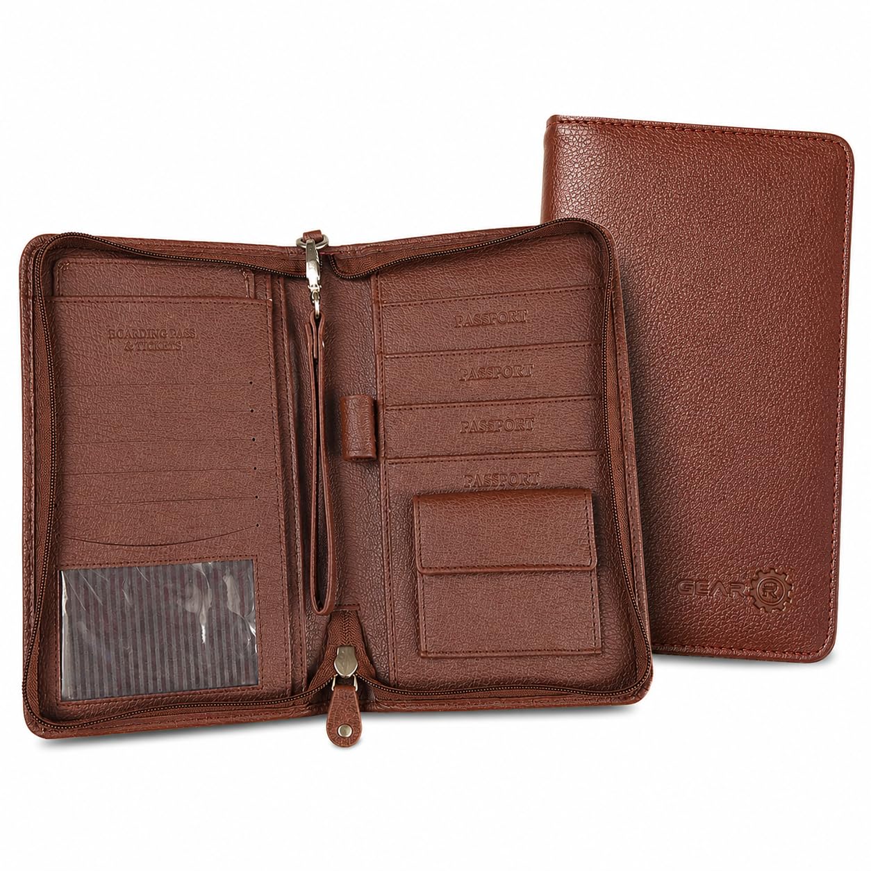 Brown Leather Unisex Passport Holder (GR-PW-001)-image-44