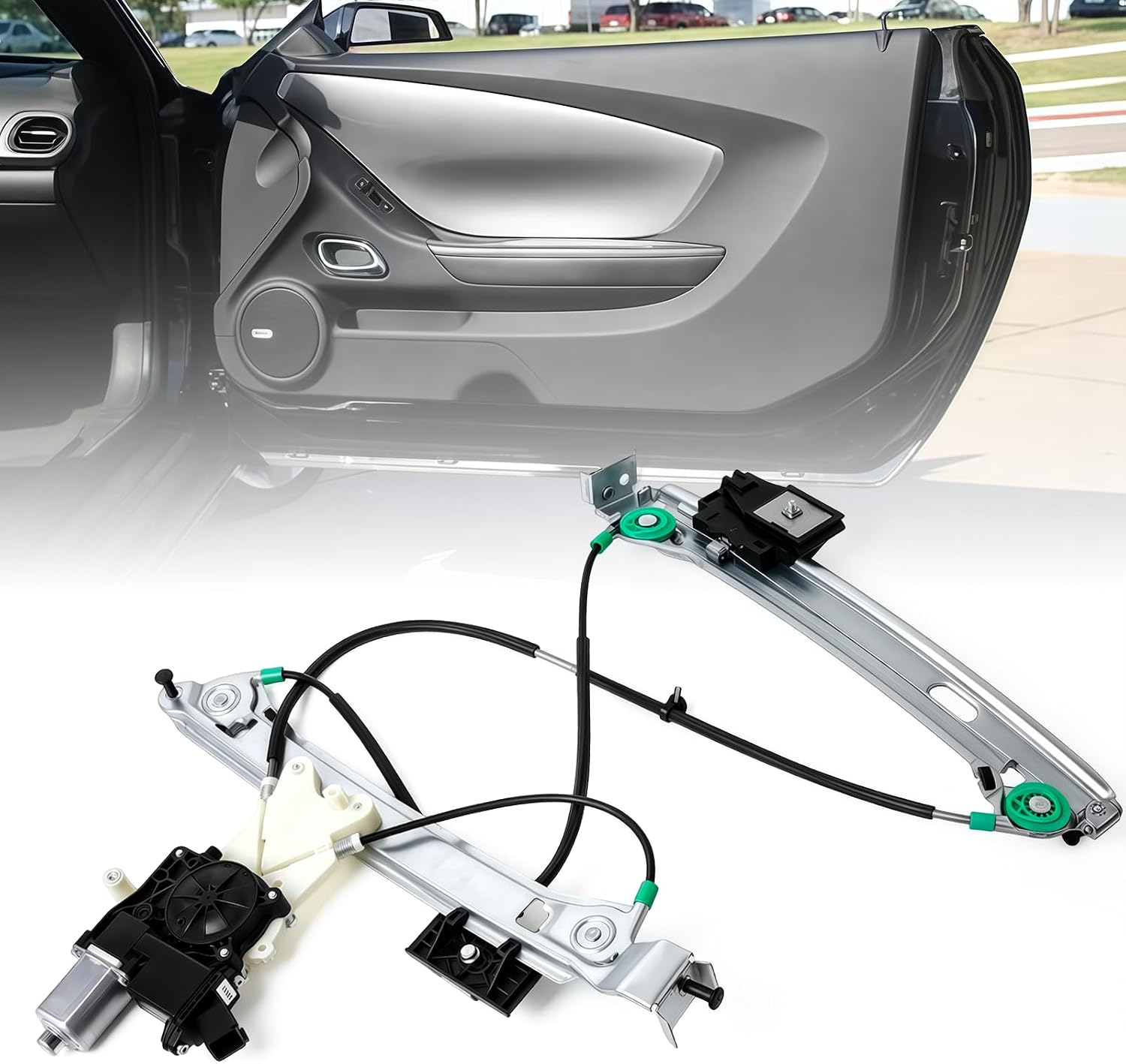 Power Window Regulator Motor Passenger Side Front Right Fit For Chevy Camaro 5th Gen 2011 2012 2013 2014 2015 Replaces 751-842 751842 23427762
