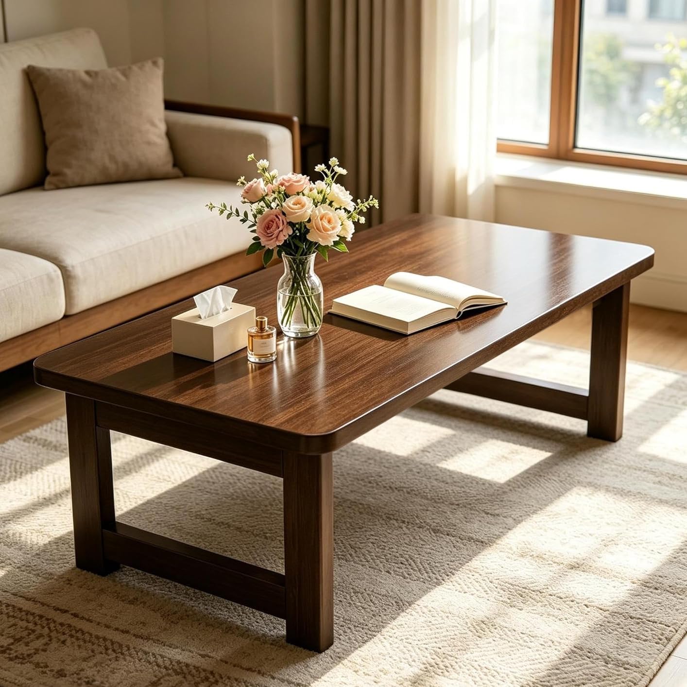 Amazon.com: FATOLRD Japanese Folding Floor Table Foldable Coffee