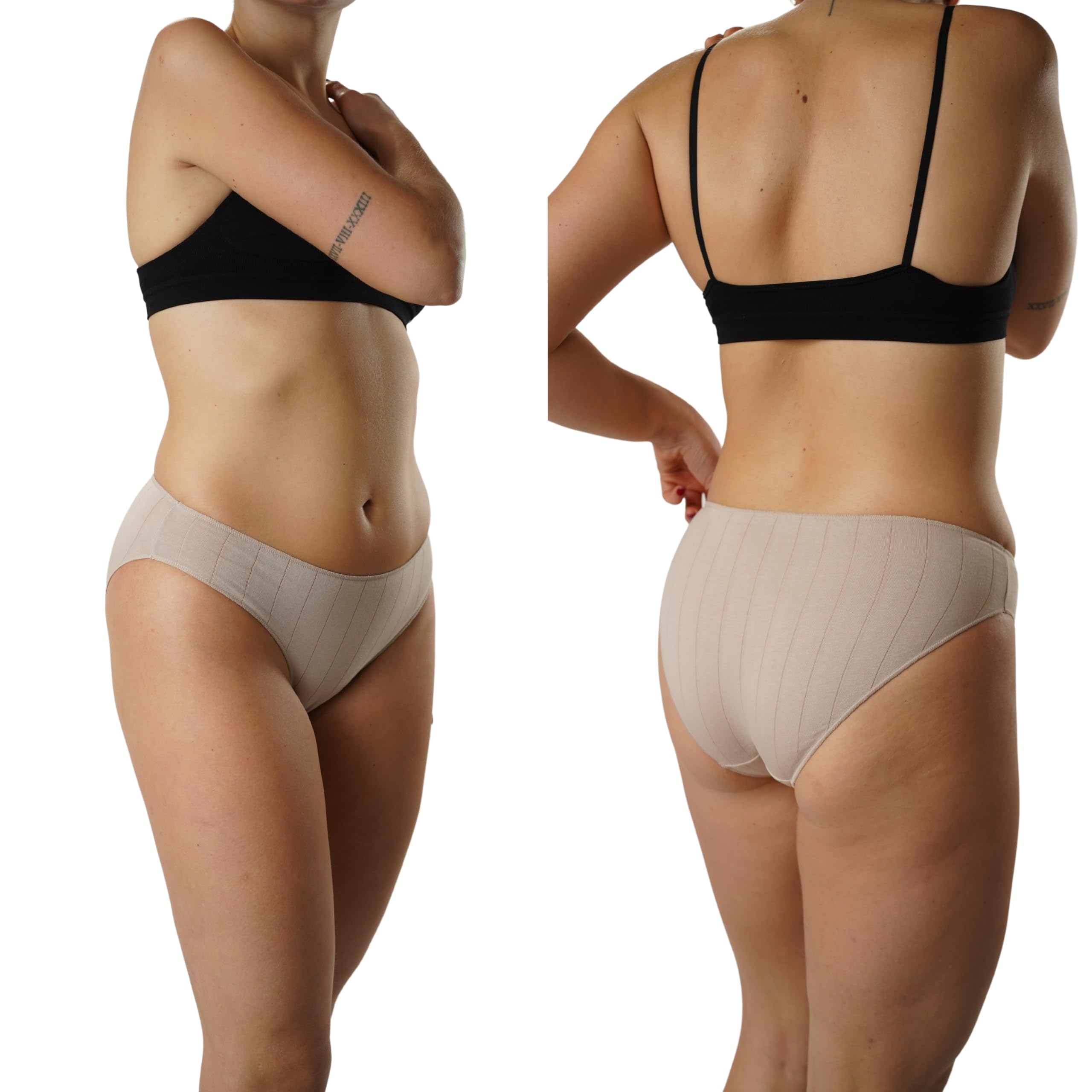 FEVI Pack 12 Braguitas Bikini de Algodón Mujer, Sin Costuras, Ropa Interior Cómoda, Suave y Elástica, Lencería Bragas Bikini Invisible