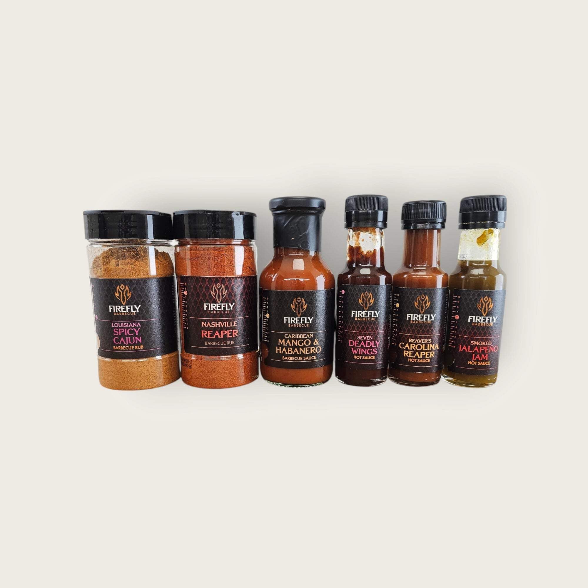 Hot Shots - Chilli lovers box set - Carolina Reaper, Nashville Hot, Cajun, Habanero