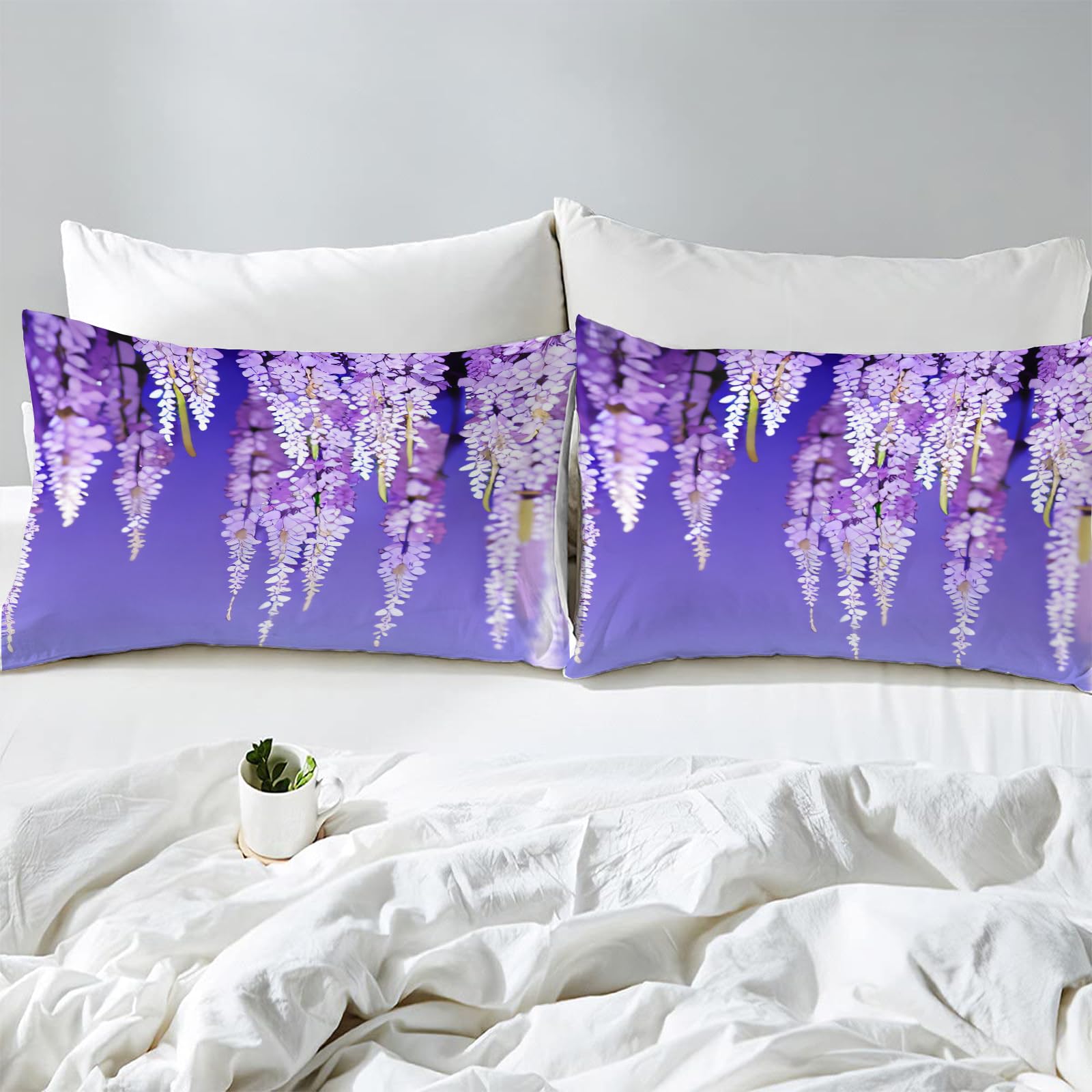 Set di Biancheria da Letto Floreale D'Epoca, 3 Pezzi, Copripiumino una Piazza e Mezza 200x200 cm Cartone Animato Copripiumini in Microfibra con 2 Federe 50X80cm