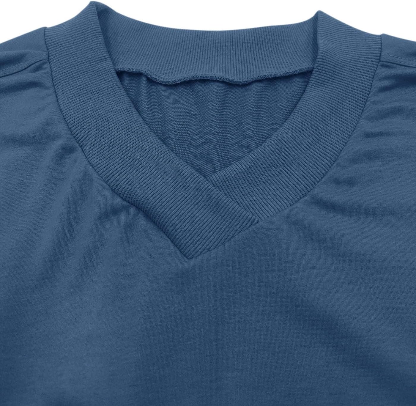 Vivitulip Basic Women's Sweatshirt V-Neck Oversized Long Sleeve Casual Pullover Top - Image 5