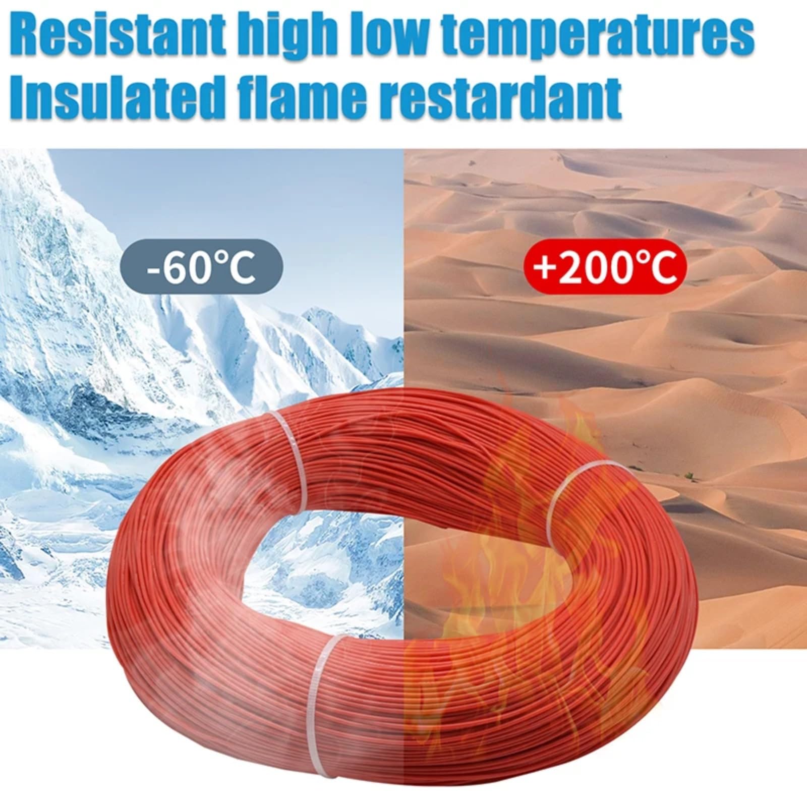 1 ~ 50 m Elastyczne kable silikonowe 28 26 24 22 20 18 16 15 14 13 12 10 AWG wysoka temperatura miękka miedź (WHITE; 1 metr; 10AWG)