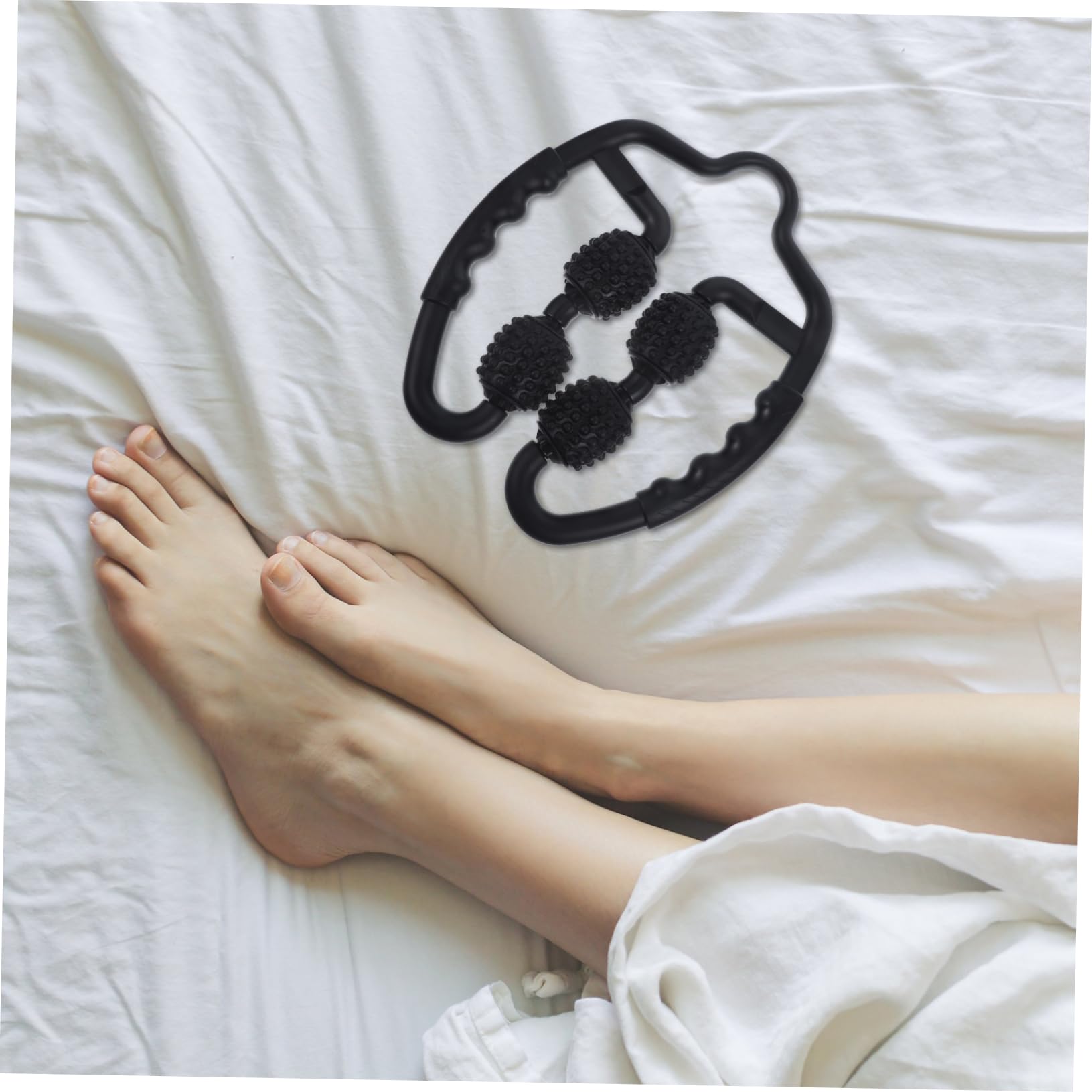 Rullo Massaggio Muscolare Nero in Pp Eva per Gambe e Braccia | 1 Pezzo, Bastone da Automassaggio Manuale, Effetto Massaggio per Uso Familiare e Individuale